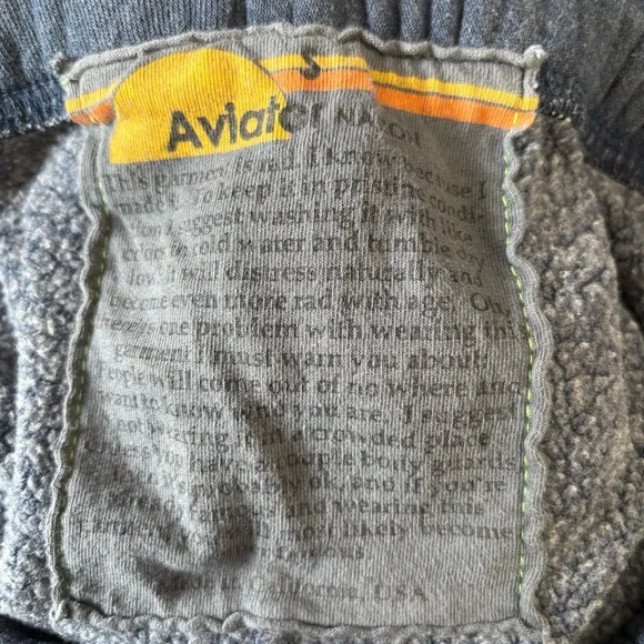 Aviator Nation 5 Stripe Sweatpants Diagonal Joggers Navy Rainbow Neon Size Small - Picture 5 of 6